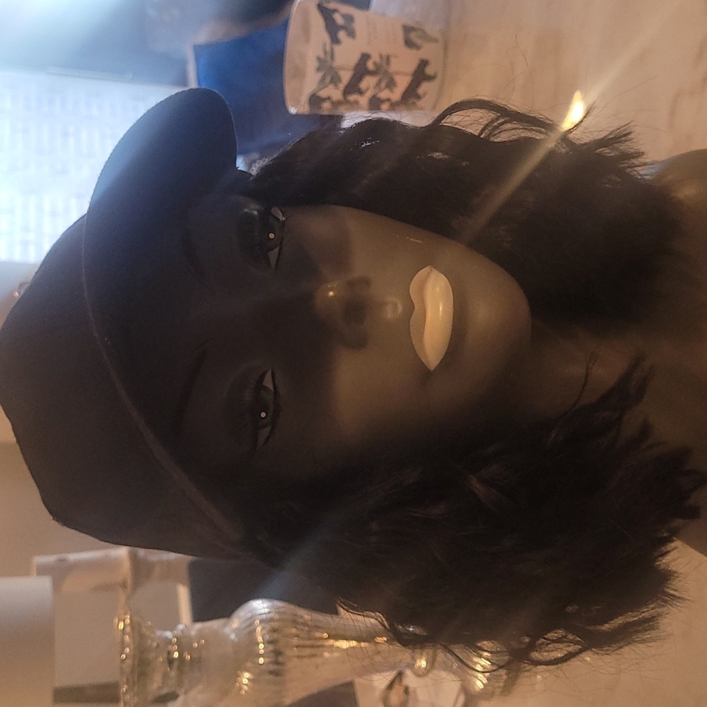 Quick wig  attached  to hat ladies  need a cute look hear  you go  ready  set go